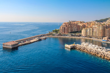 Pierce with yachts in the south of France