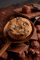 Fresh chocolate chip cookies