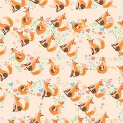 vector illustration of a cute fox