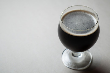 Imperial stout on gray