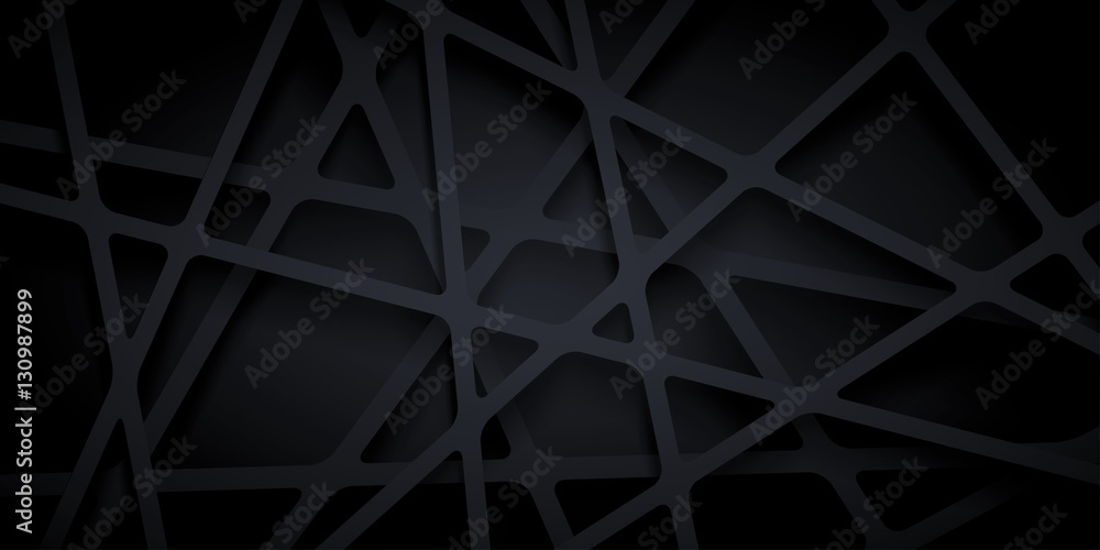 Poster abstract vector background of lines, black wallpaper, many layers, abstraction composition, futurist