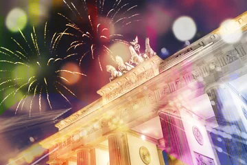 Fototapeten Musik und Party am Brandenburger Tor Hintergrund © sp4764