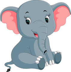Obraz premium cute elephant cartoon