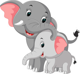 Fototapeta premium cute elephant cartoon
