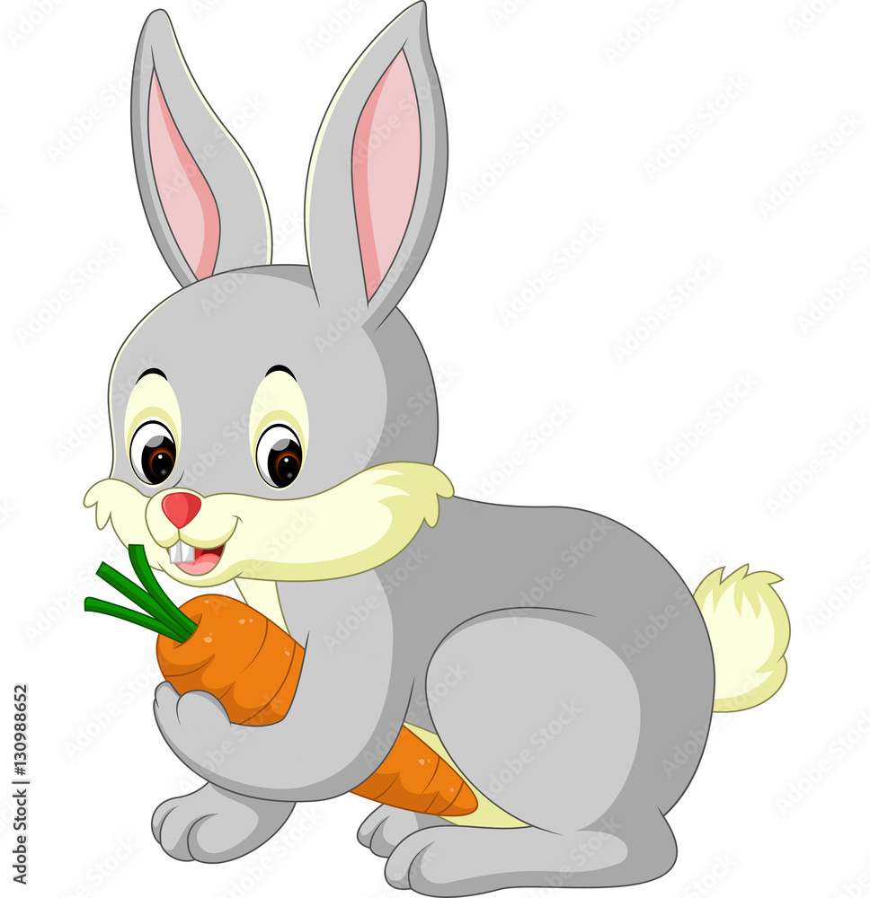 Canvas Prints illustration of cute rabbit cartoon