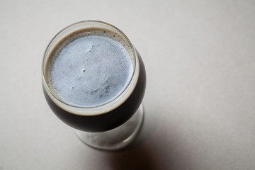 Imperial stout on gray