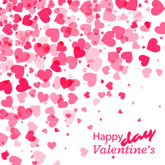 Pink heart  Valentine's day background.