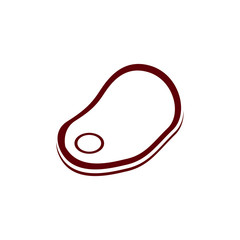 Meat icon. Bbq menu steak house food and meal theme. Isolated design. Vector illustration