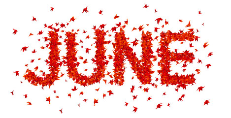 Origami bird.Vector illustration.Polygonal shape.Art of paper folding.Japan crane,pigeon. Date, month  the year. June