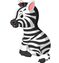 Naklejka na ściany i meble Cute zebra cartoon