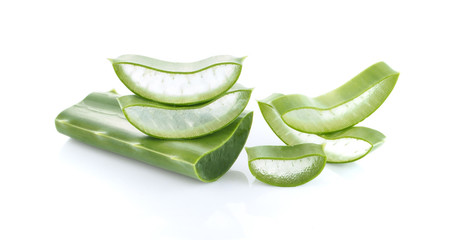 aloe vera on white background