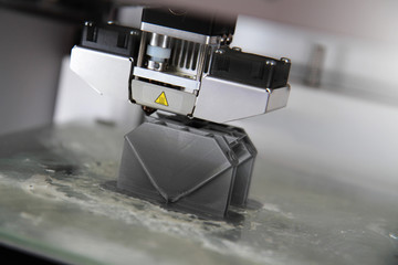 3d printer making plastic prototype - obrazy, fototapety, plakaty