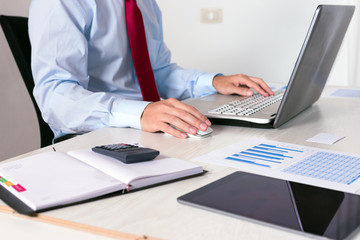 Businessman in his office