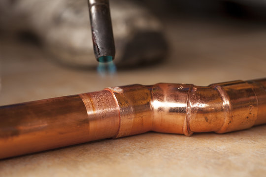 heating copper tubes before soldering