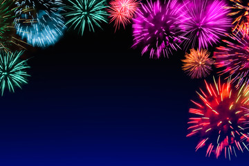 Feuerwerk an Silvester als Hintergrund