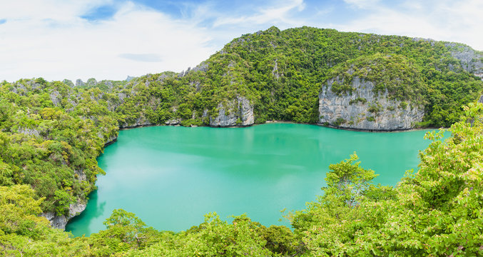 View of Talay Nai (Green Lagoon) is the "hidden lake" inside Mae