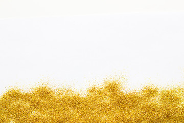 gold sparkly glitter background at the bottom . Festive background: birthday, Christmas,...