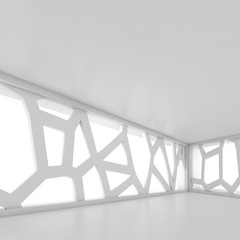 Background with big futuristic windows