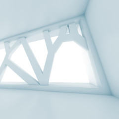 Interior background, futuristic window