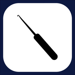 An icon on crotchet for creating handmade knitting goods
