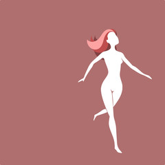 Woman silhouette running_3