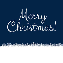 Christmas card with snowflakes