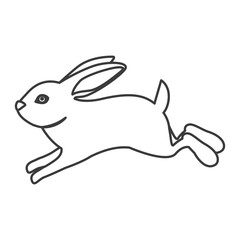 Rabbit cartoon icon. Animal cute life nature theme. Isolated design. Vector illustration