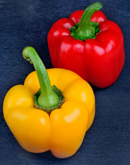 Yellow and red pepper