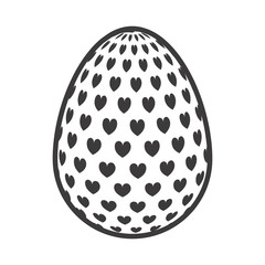 Egg icon. Happy easter spring decoration and holiday theme. Isolated design. Vector illustration