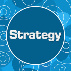 Strategy Blue Abstract Rings Background 
