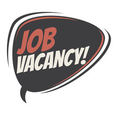 job vacancy retro speech balloon