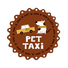 Pet taxi vector illustration