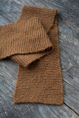 Handmade knitted scarf