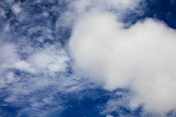 Blue sky with clouds.