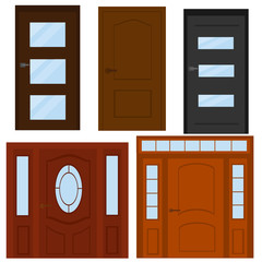 Colorful doors set.