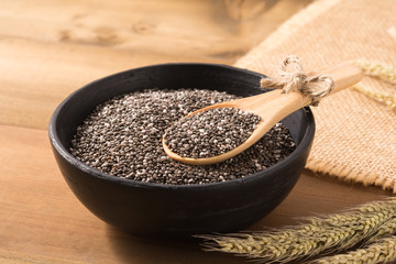 Organics chia seed for slimming and healthy