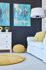 Modern room with accessories