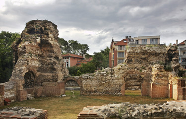 Fototapeta na wymiar Ruins of the Roman Thermae in Varna. Bulgaria