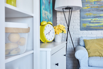 Alarm clock in living room