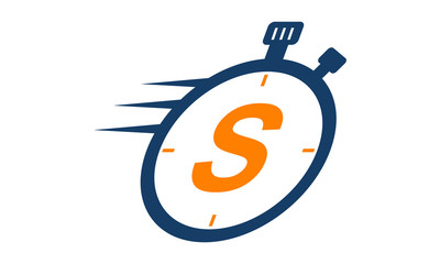 Stopwatch Logo Letter S
