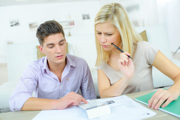 Fototapeta premium partners sitting at desk working together