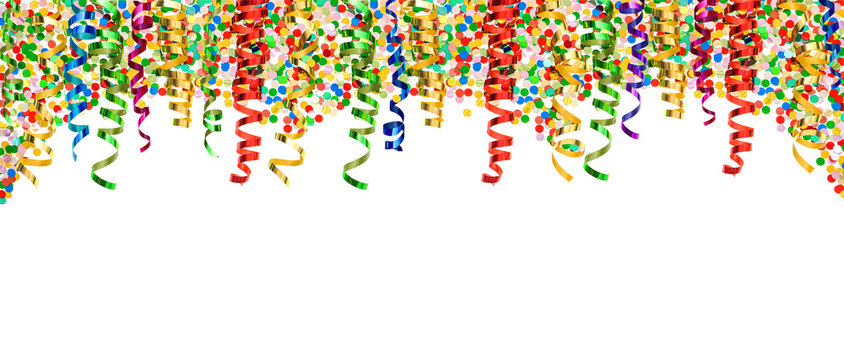Confetti colorful streamer Banner party decoration