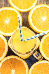Homemade, freshly squeezed orange juice