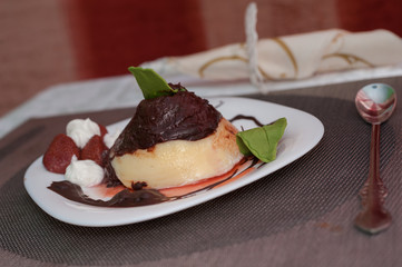 Two color homemade Pudding