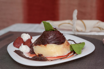 Two color homemade Pudding