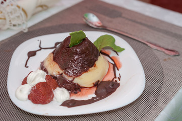 Two color homemade Pudding