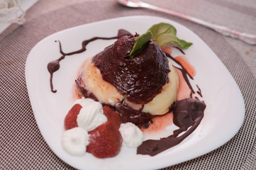 Two color homemade Pudding