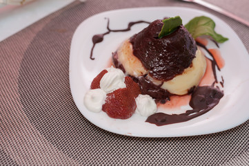 Two color homemade Pudding
