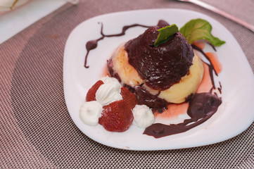 Two color homemade Pudding