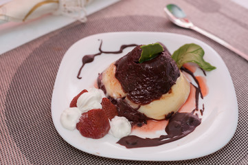 Two color homemade Pudding